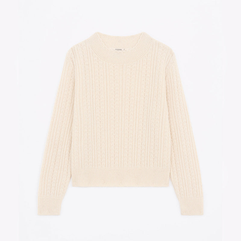 Tricots Jean Marc - Pull Meline Col Rond - Ecru