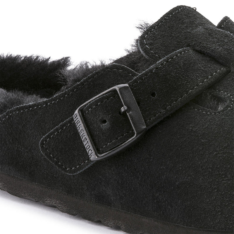 Birkenstock - Sabots Boston en Fourrure - Noir