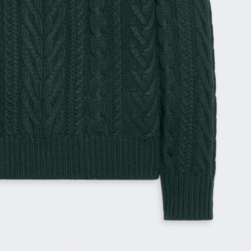 Guest In Residence - Maille Fisherman Crew - Vert Holly