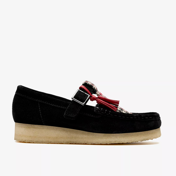 Clarks - Wallabee T Bar - Noir Tweed
