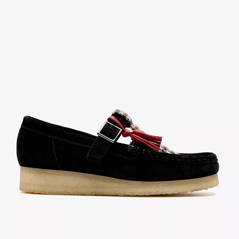 Clarks - Wallabee T Bar - Noir Tweed