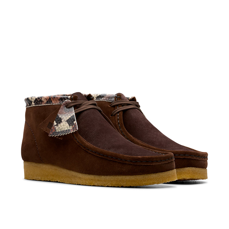 Clarks wallabee cuir marron on sale