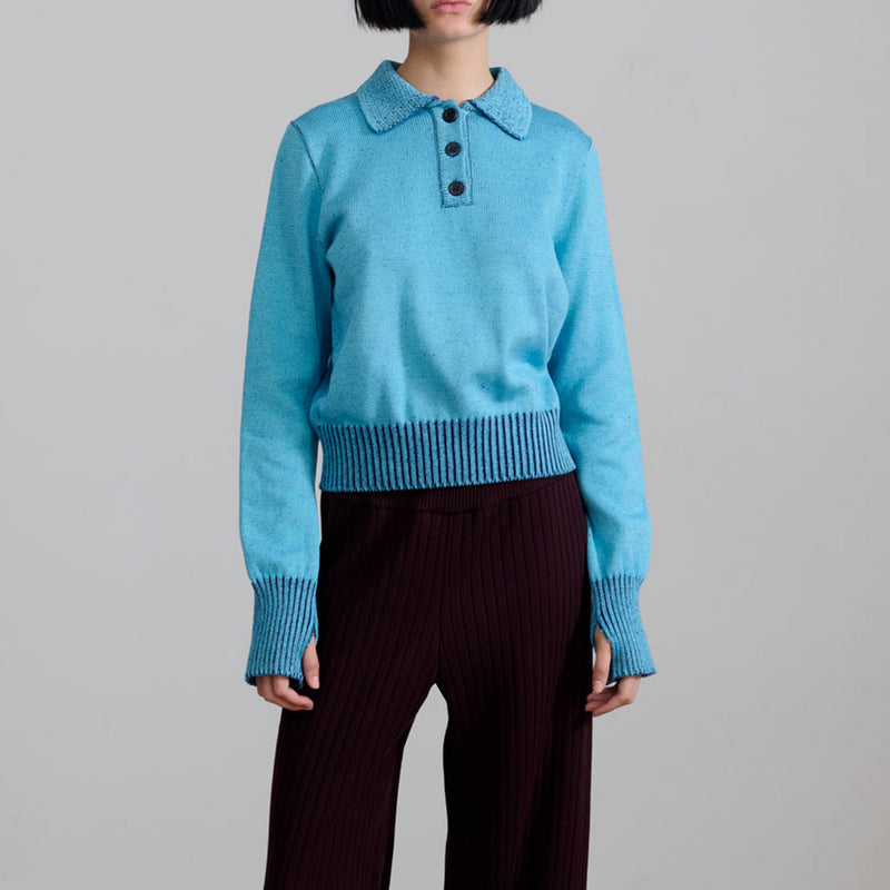 Carlota Cahis - Pull Mustang - Bleu