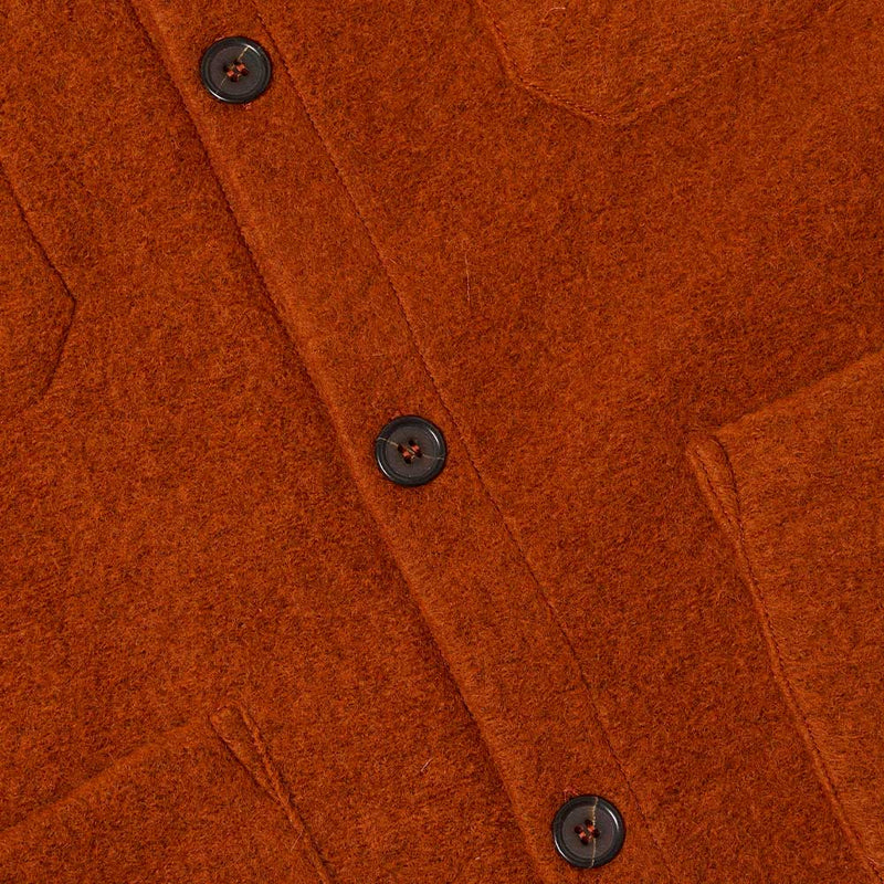 Universal Works - Cardigan Laine - Rust