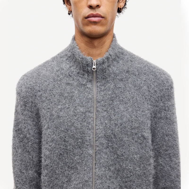 Samsoe Samsoe - Cardigan Zip Sajean - Iron Gate