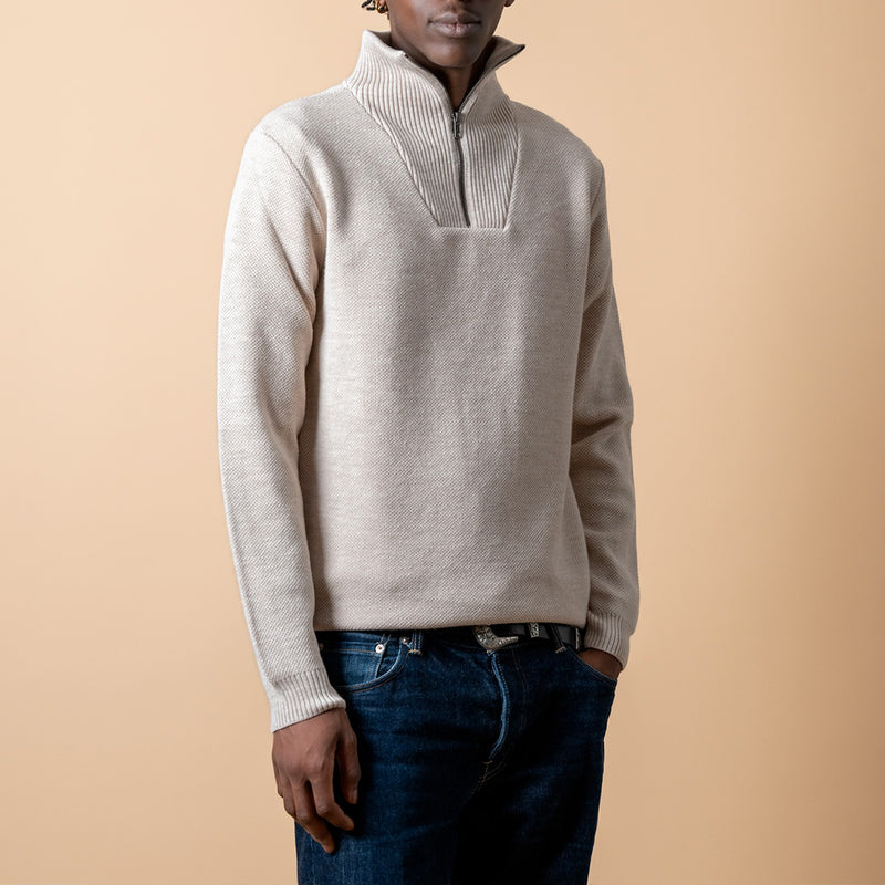 Nitto Knitwear - Pull Youri Camionneur - Naturel