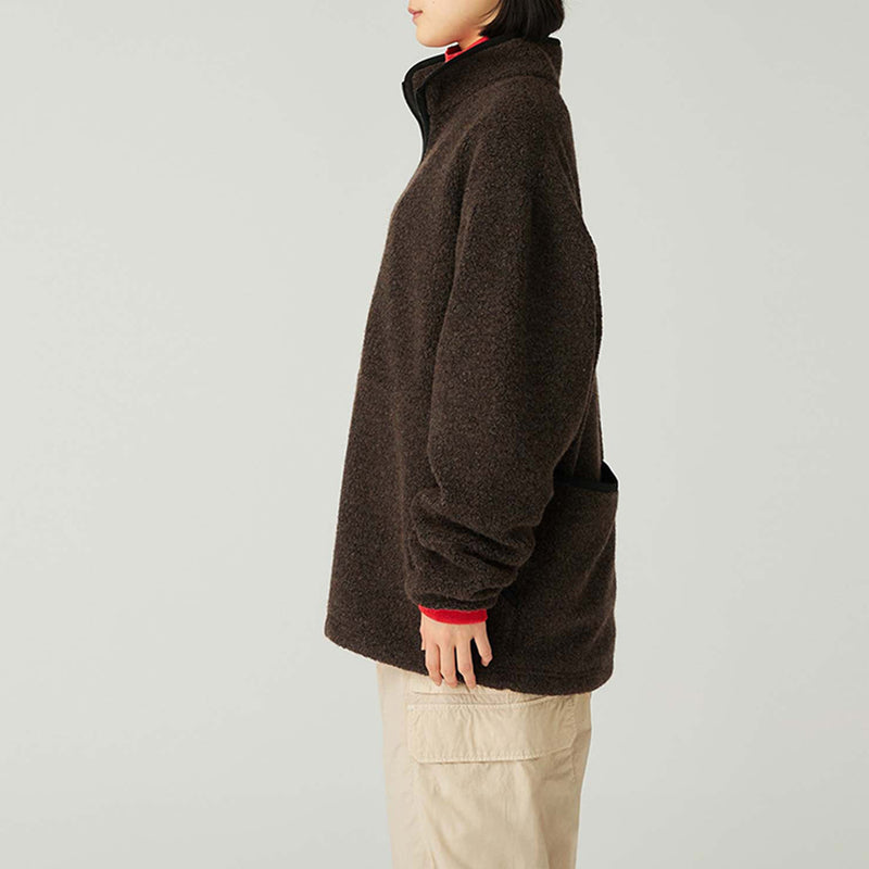 Snow Peak - Polaire Laine Recyclée Boa - Marron foncé