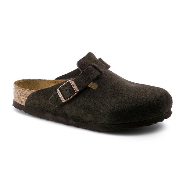 BIRKENSTOCK - Sabots Boston Suede - Lit de pied souple - Mocha