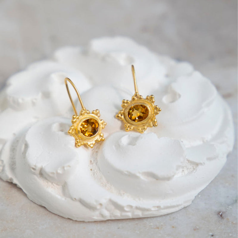 Alix D. Reynis - Boucles d'oreilles Helios - Jaune