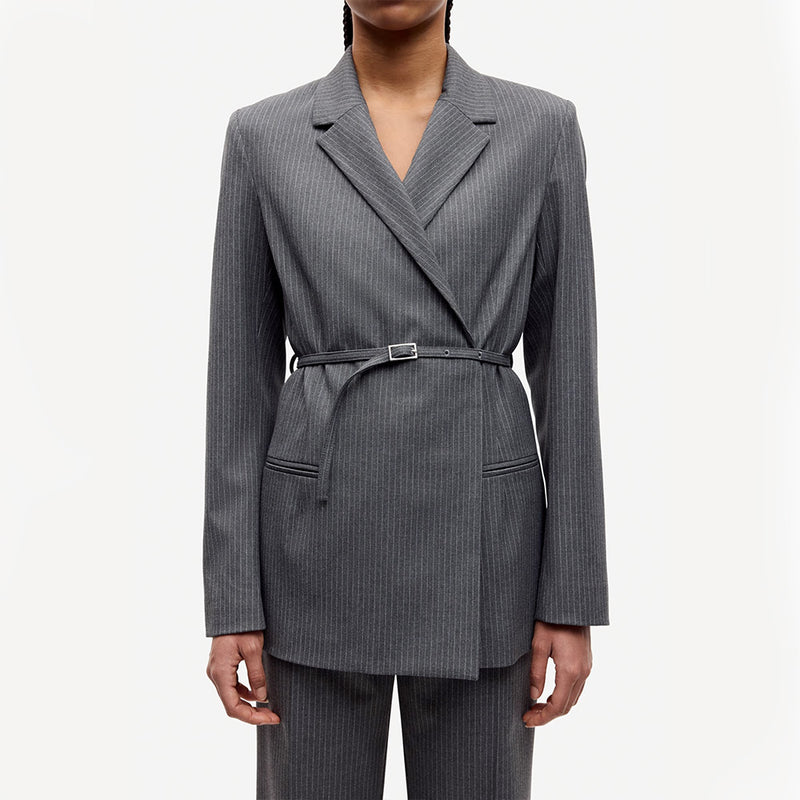 Samsoe Samsoe - Veste Ceinture Salot - Dark Gull Gray