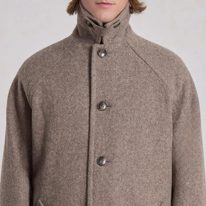 Museum Garments - Manteau Car Coat Raglan - Beige Chiné