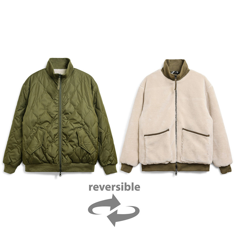 Taion - Veste Military Reversible Down - Vert/Blanc