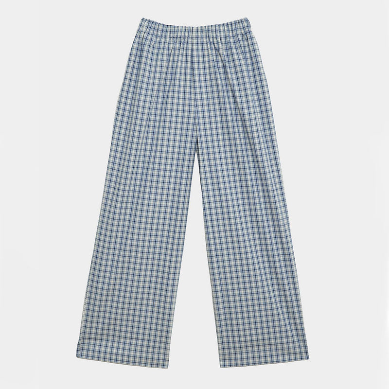 La Fetiche - Baserange Pantalon Claude - Blue Check – Merci Paris