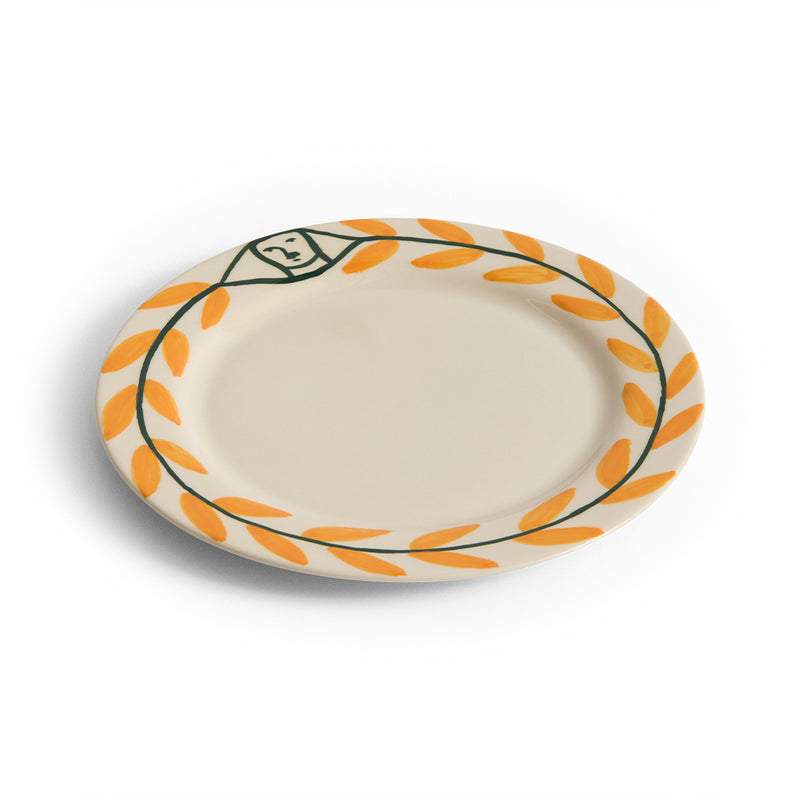 Assiette plate - Golden Leaf - Hay