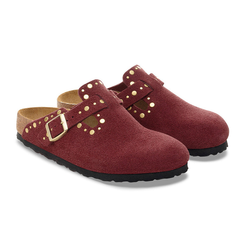 BIRKENSTOCK - Sabots Boston Rivet - Lit de pied souple - Zinfandel