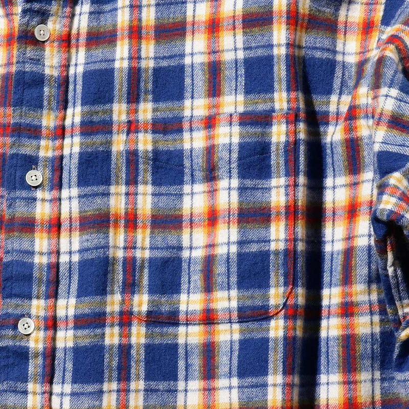 Beams Plus - Chemise Brushed Flannel - Bleu