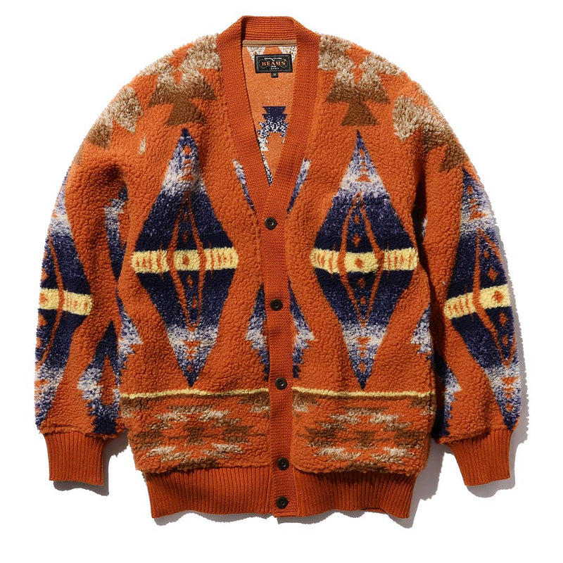 Beams Plus - Cardigan Boa - Orange