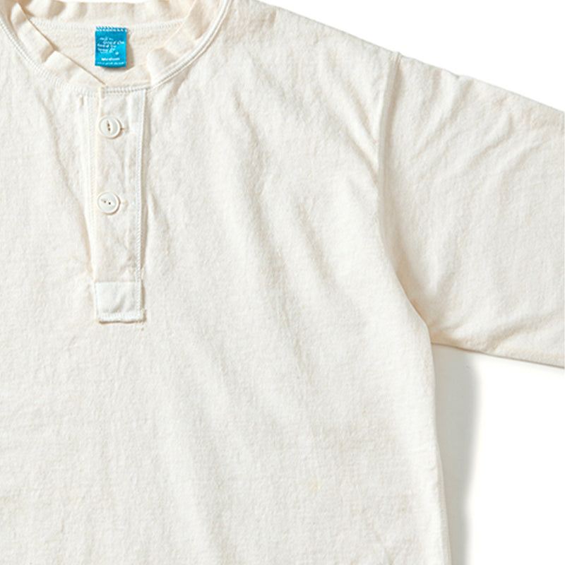 Good On - T-Shirt Heavy Henley - Blanc