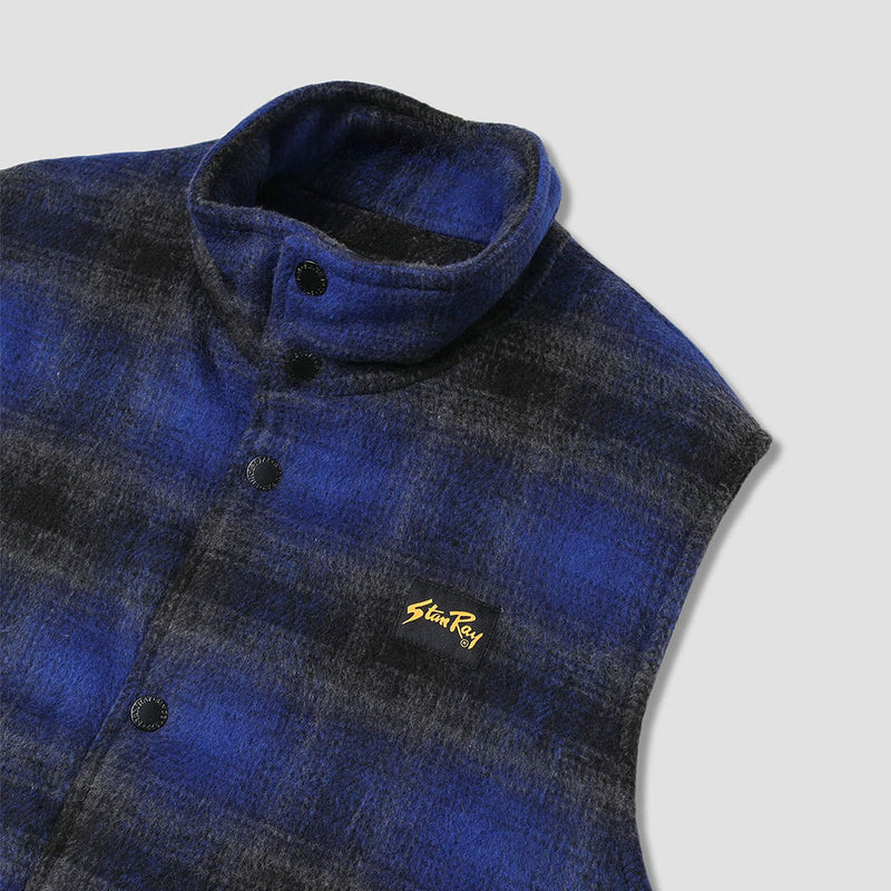 Stan Ray - Manteau Down Plaid - Bleu