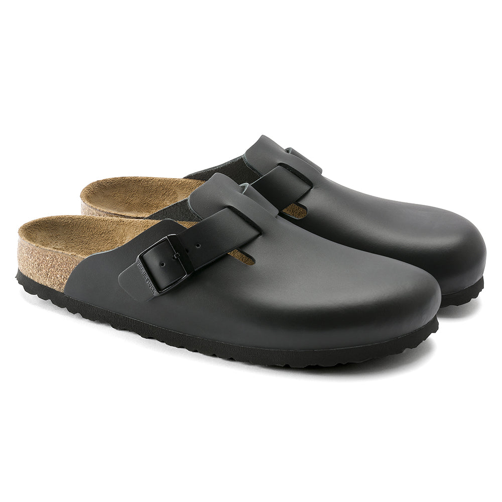 サンダル・ミュール BIRKENSTOCK Boston bs leather sabot Birkenstock - Naturel leather Boston - Black