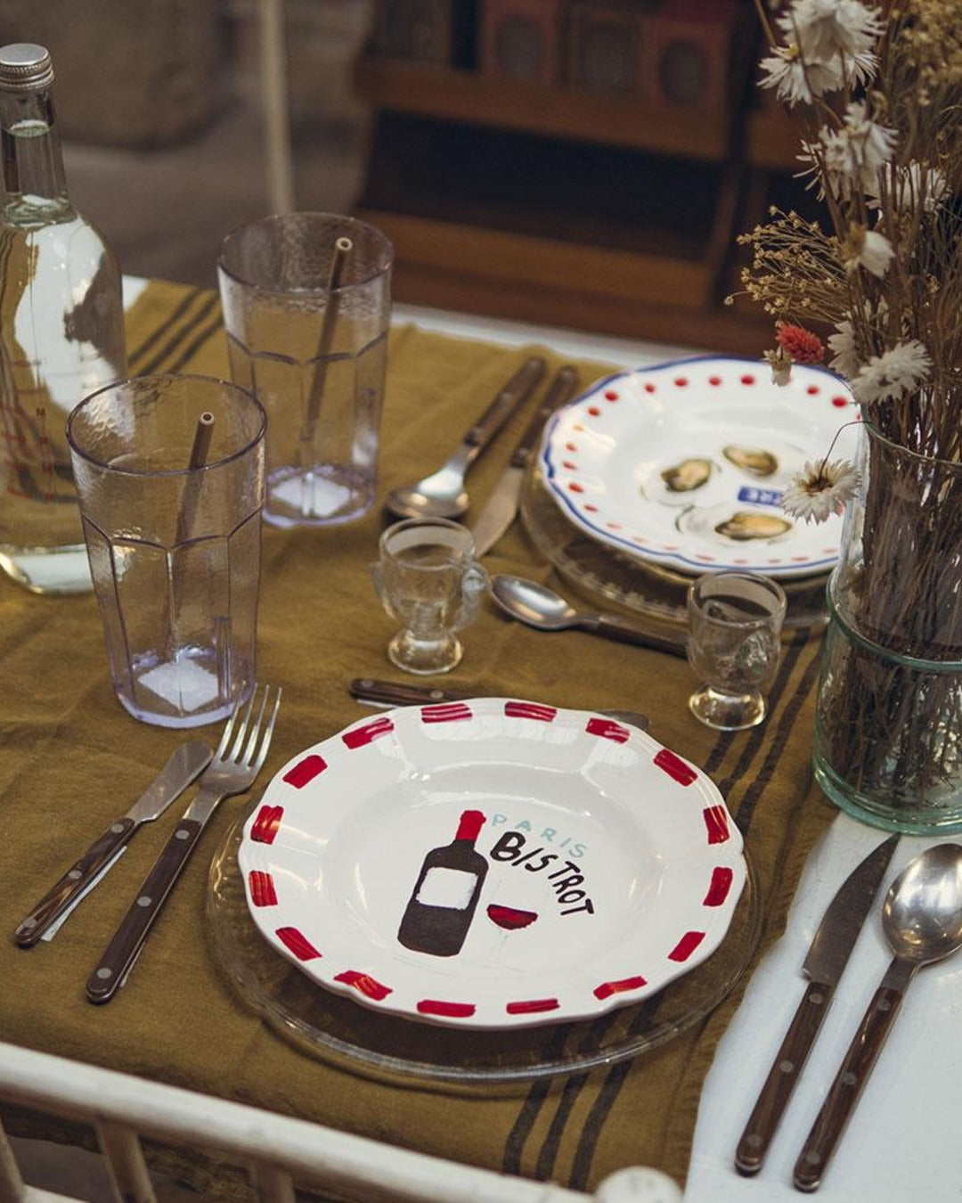 Merci - Earthernware plate - Bistrot