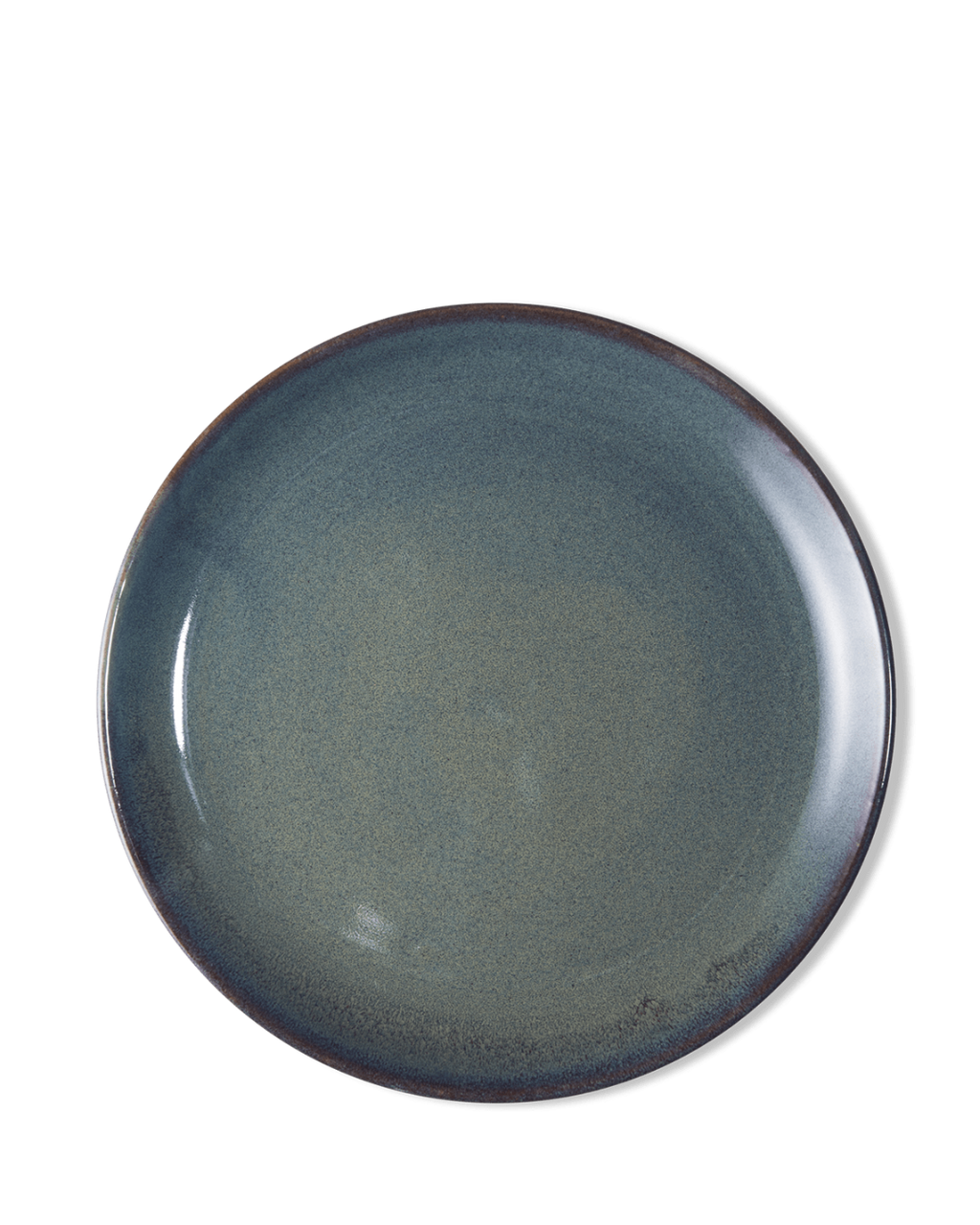 Merci - Assiette Plate En Grès Émaillé Jaspe - Bleu