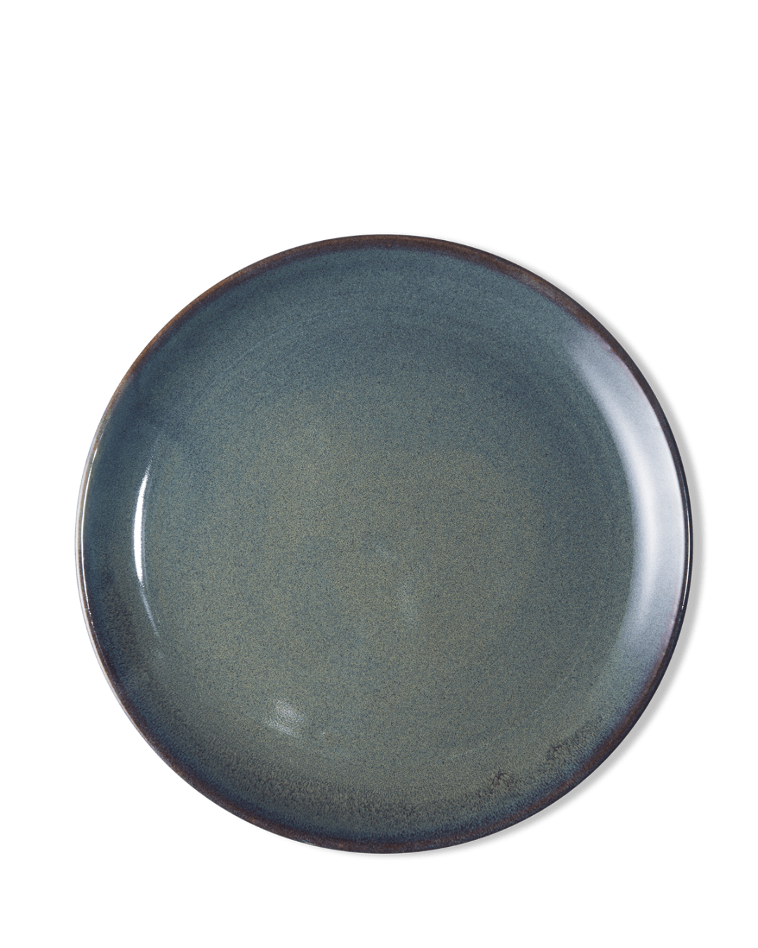 Merci - Assiette Plate En Grès Émaillé Jaspe - Bleu