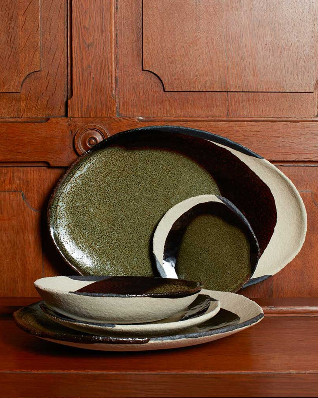 Jars Ceramistes - Wabi stoneware plate - Seidou Khaki