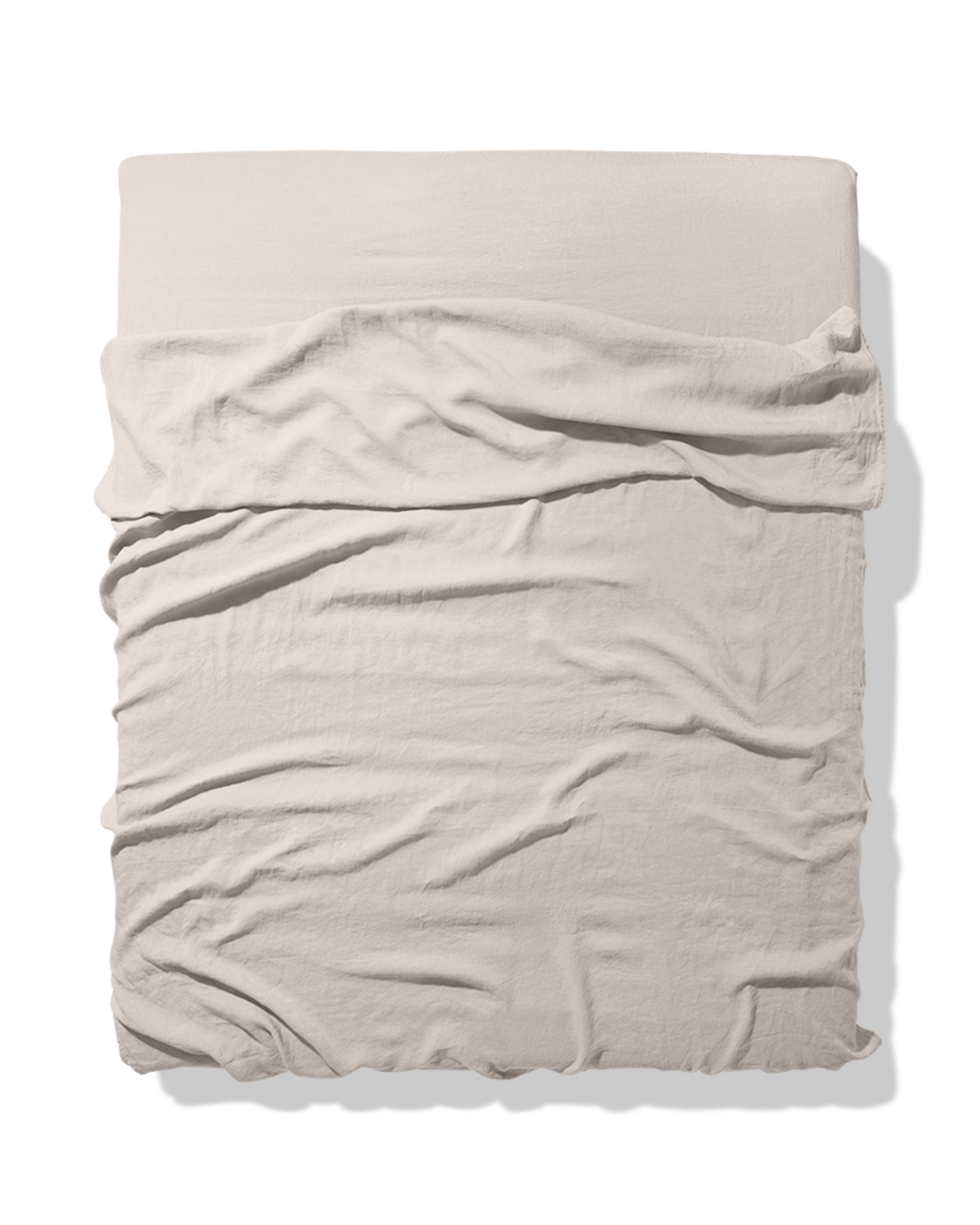 Merci - Washed linen flat sheet - Stone