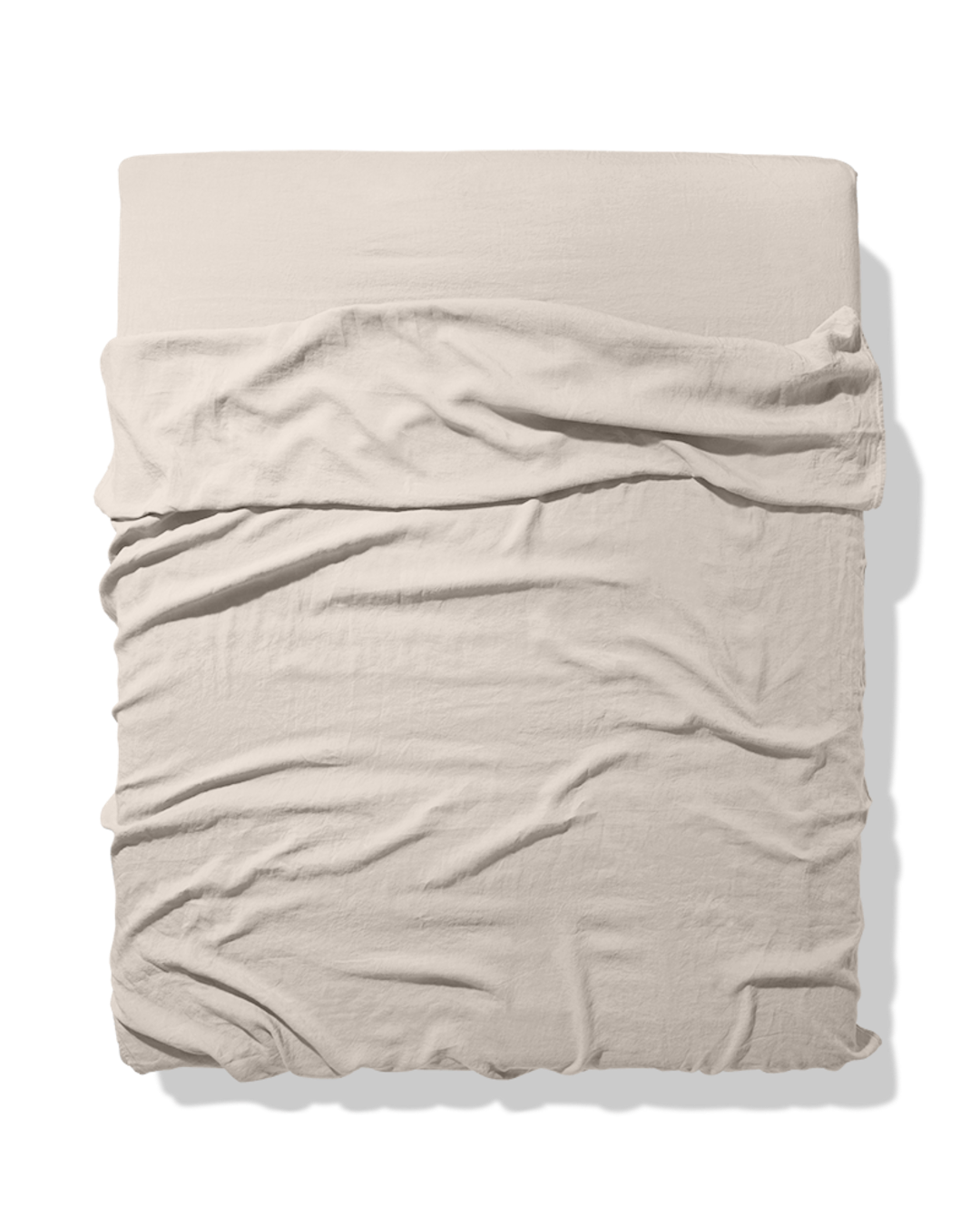 Merci - Washed linen flat sheet - Stone