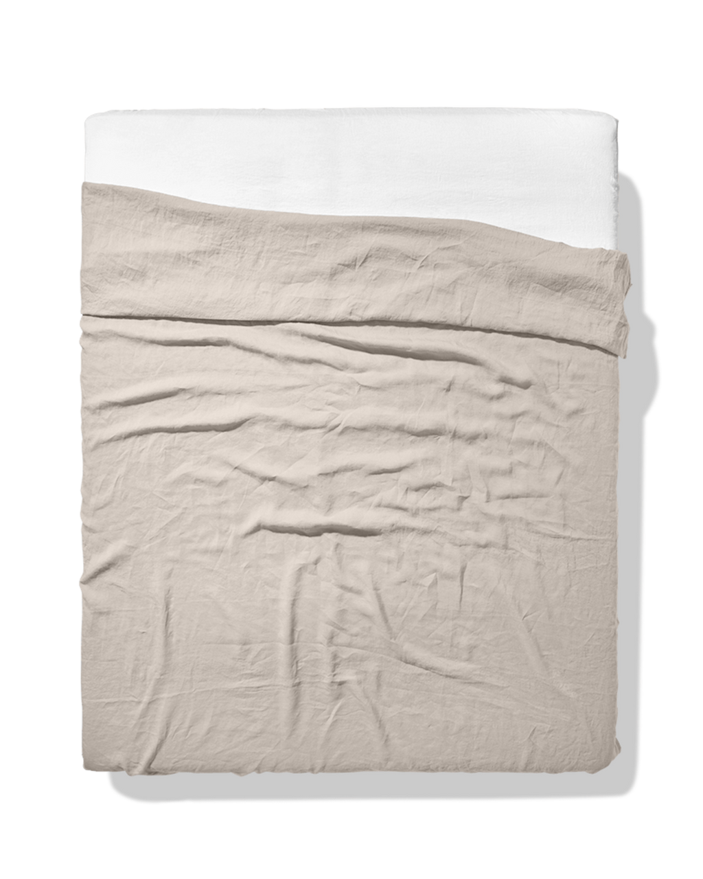 Merci - Washed linen flat sheet - Stone