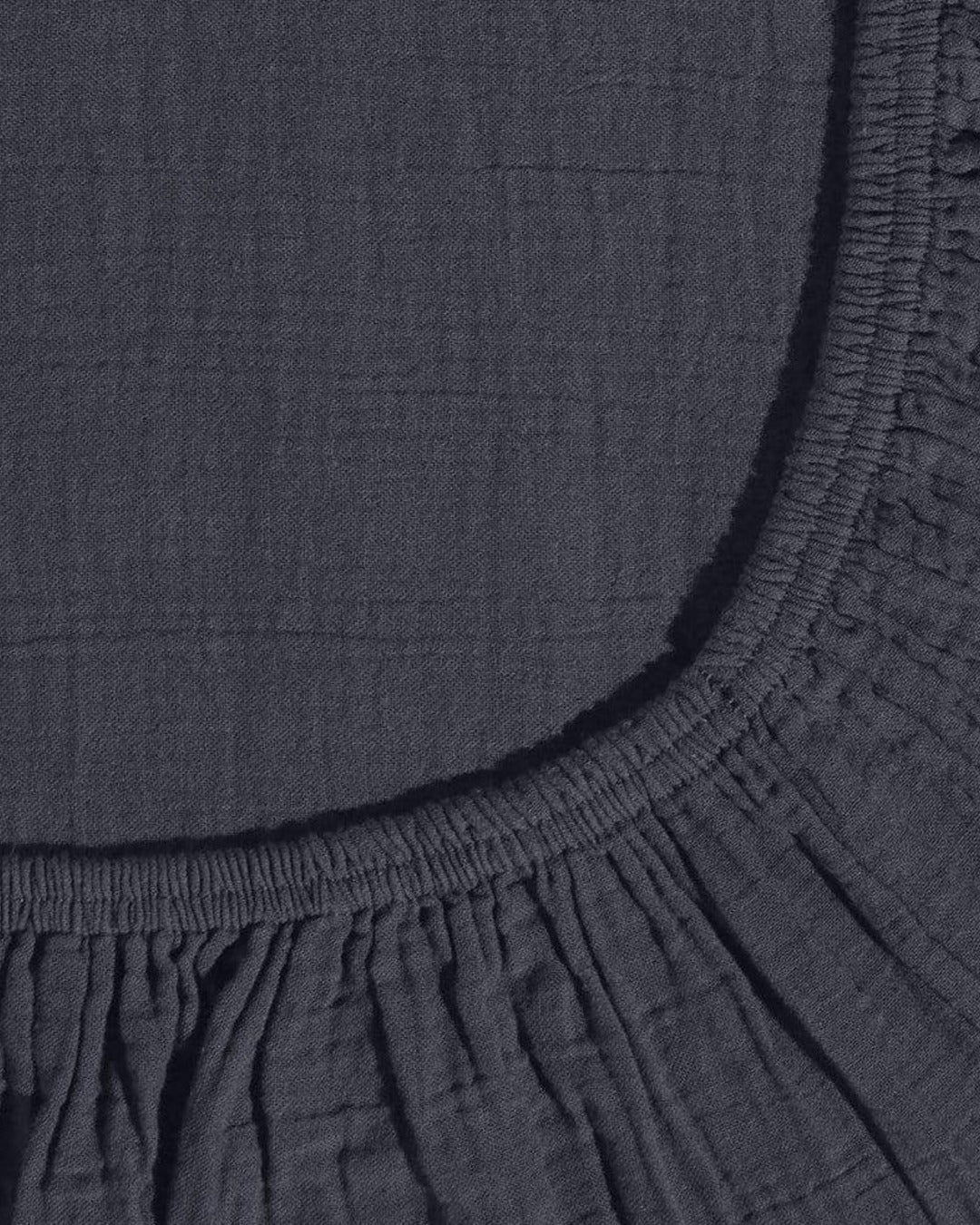 Merci - Drap-Housse En Gaze De Coton - Gris Fusain