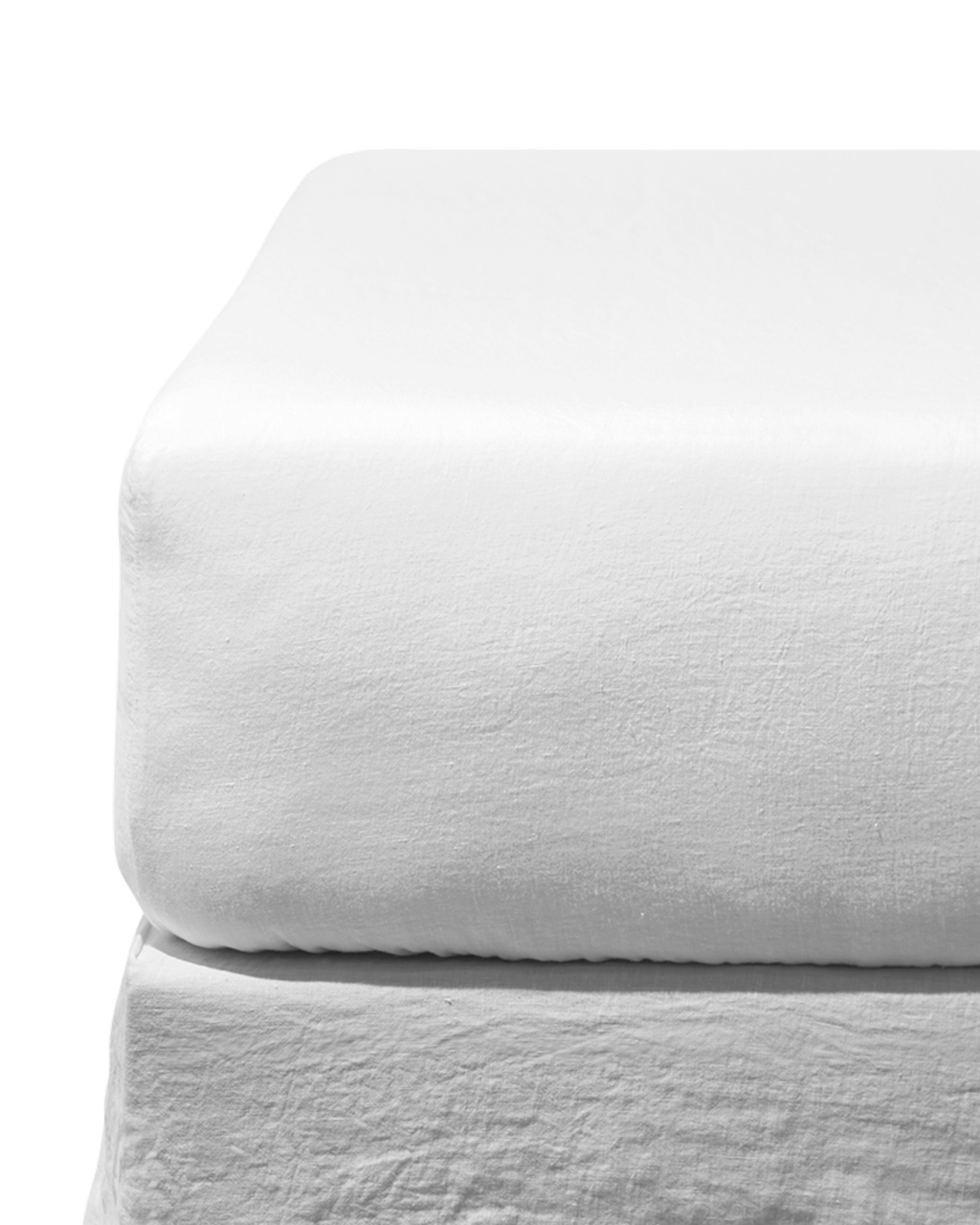 Merci - Drap-Housse En Lin Lavé - Blanc Optique