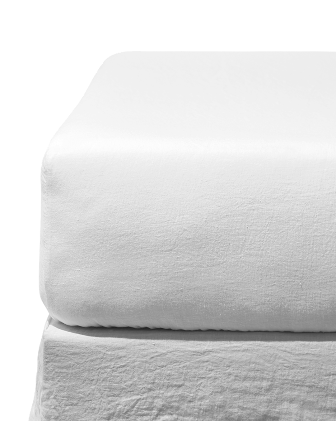 Merci - Drap-Housse En Lin Lavé - Blanc Optique