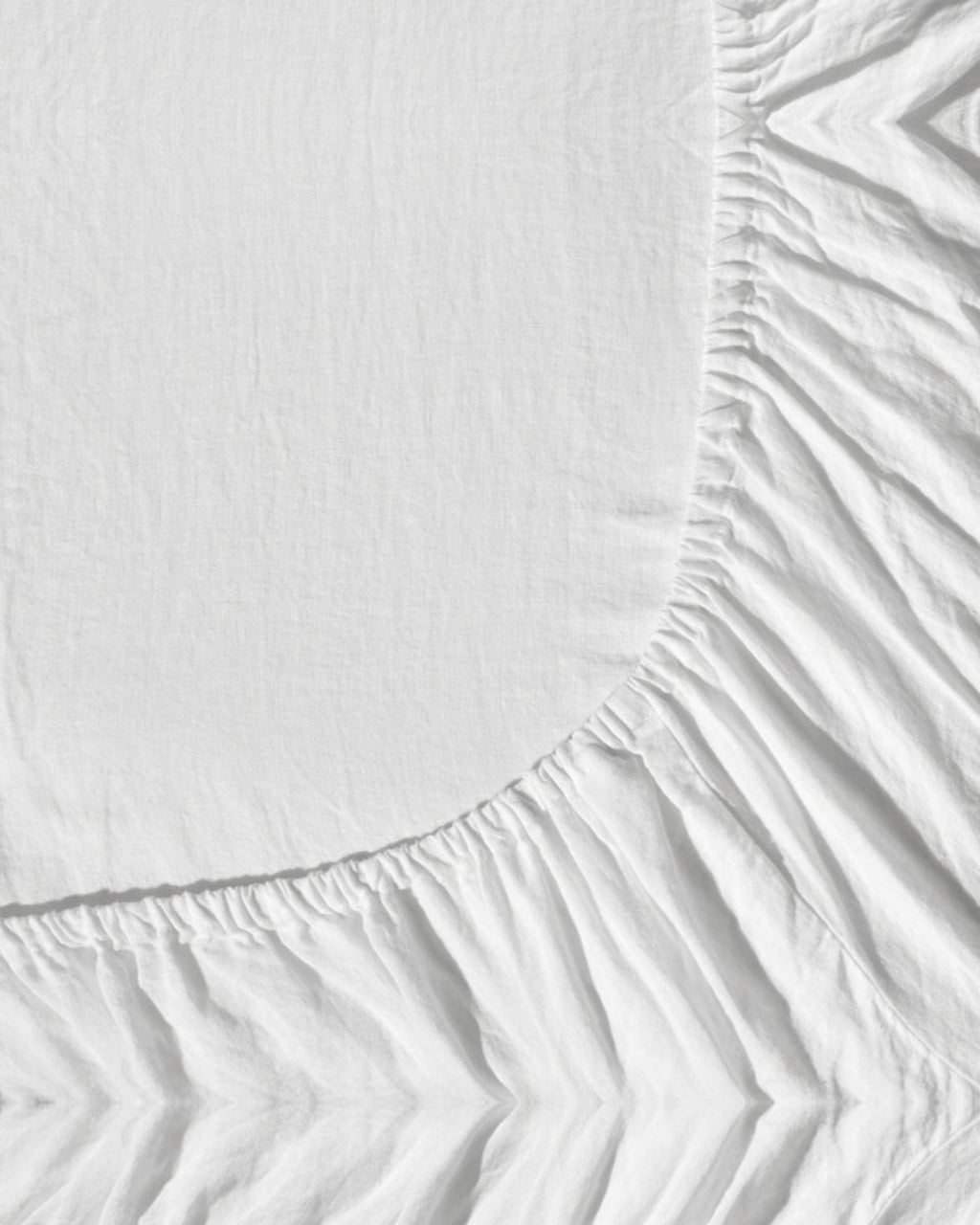Merci - Drap-Housse En Lin Lavé - Blanc Optique
