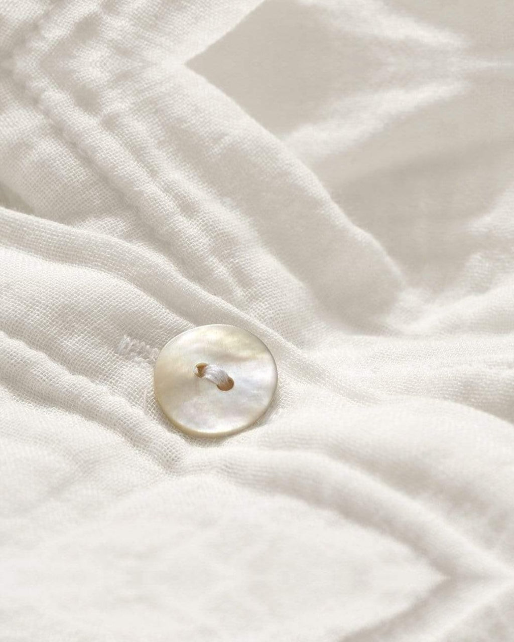 Merci - Housse De Couette En Gaze De Coton - Blanc De Meudon