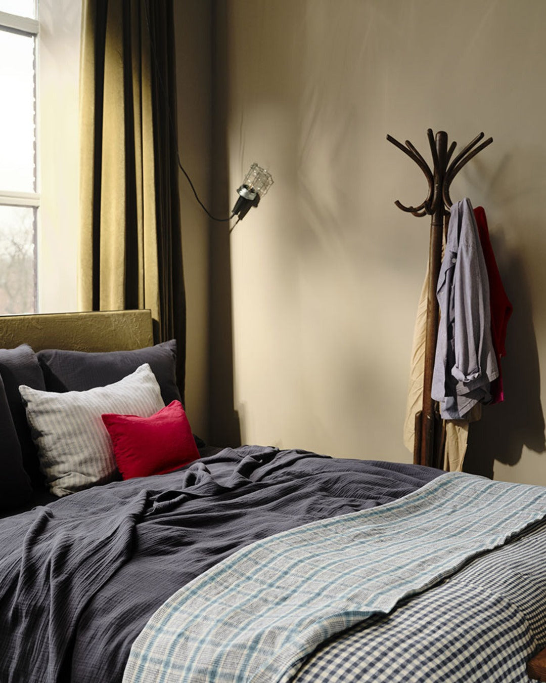 Merci - Housse De Couette En Gaze De Coton - Gris Fusain
