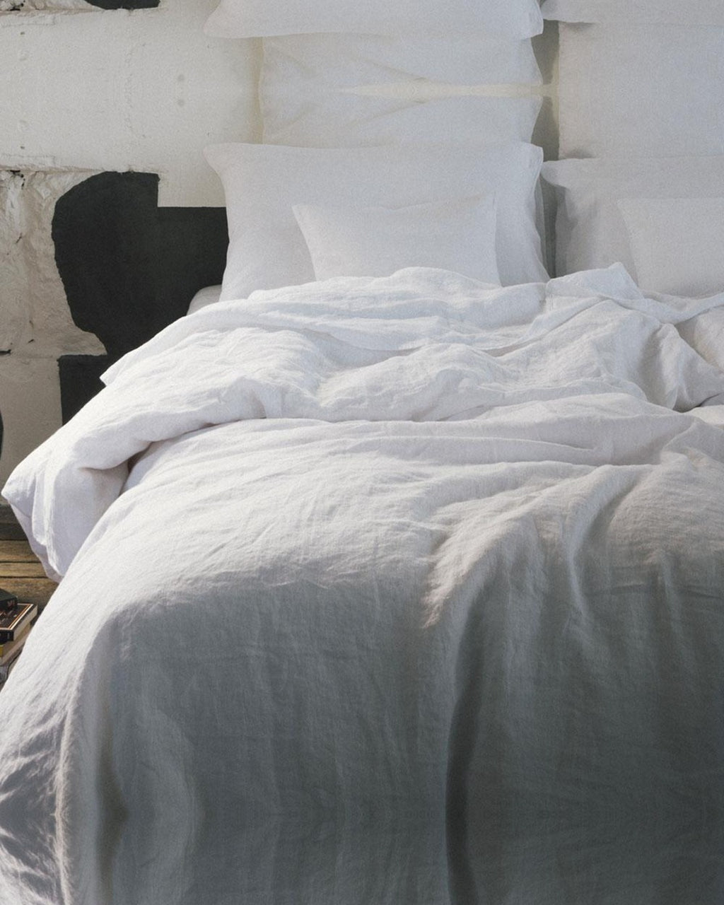 Merci - Housse De Couette En Lin Lavé - Blanc Optique
