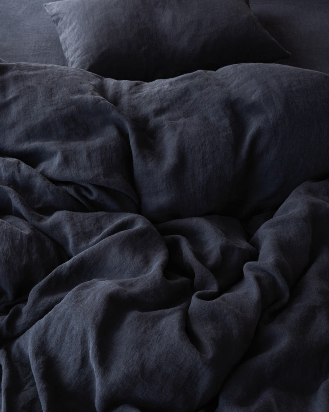 Merci - Housse De Couette En Lin Lavé - Bleu Encre