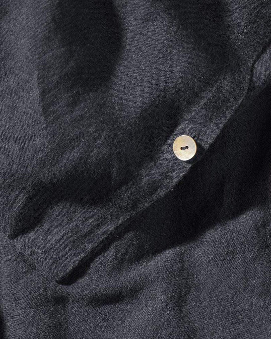 Merci - Washed linen duvet cover - Ink Blue