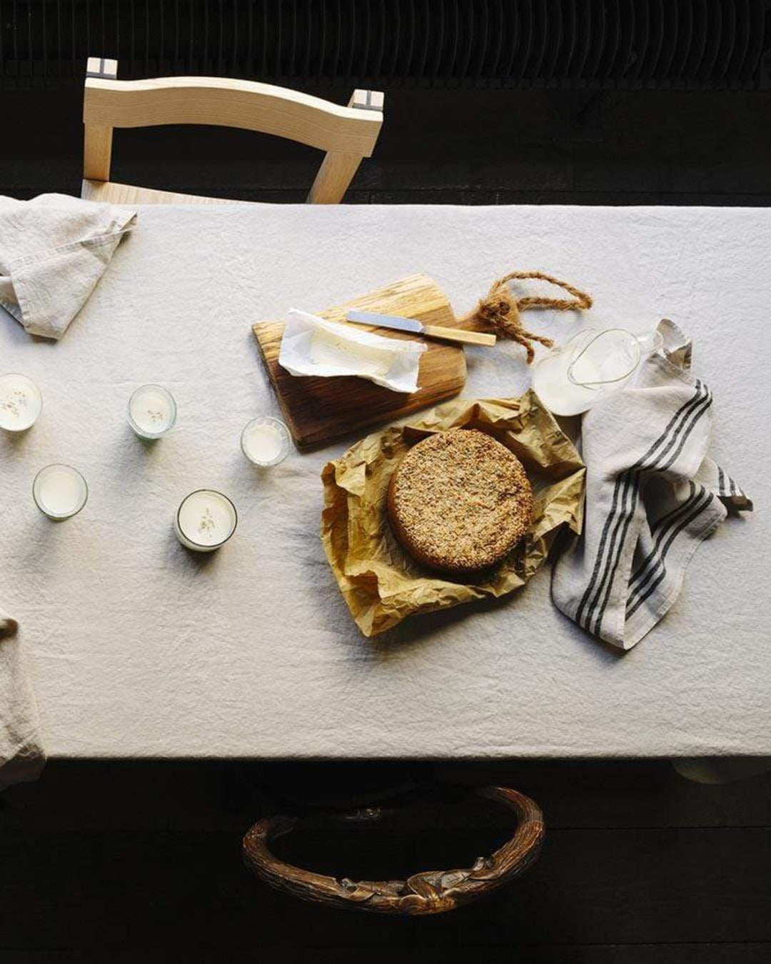 Merci - Nappe En Lin Lavé - Pierre
