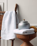 Merci - Serviette De Bain En Lin Nid D'Abeille - Blanc Optique