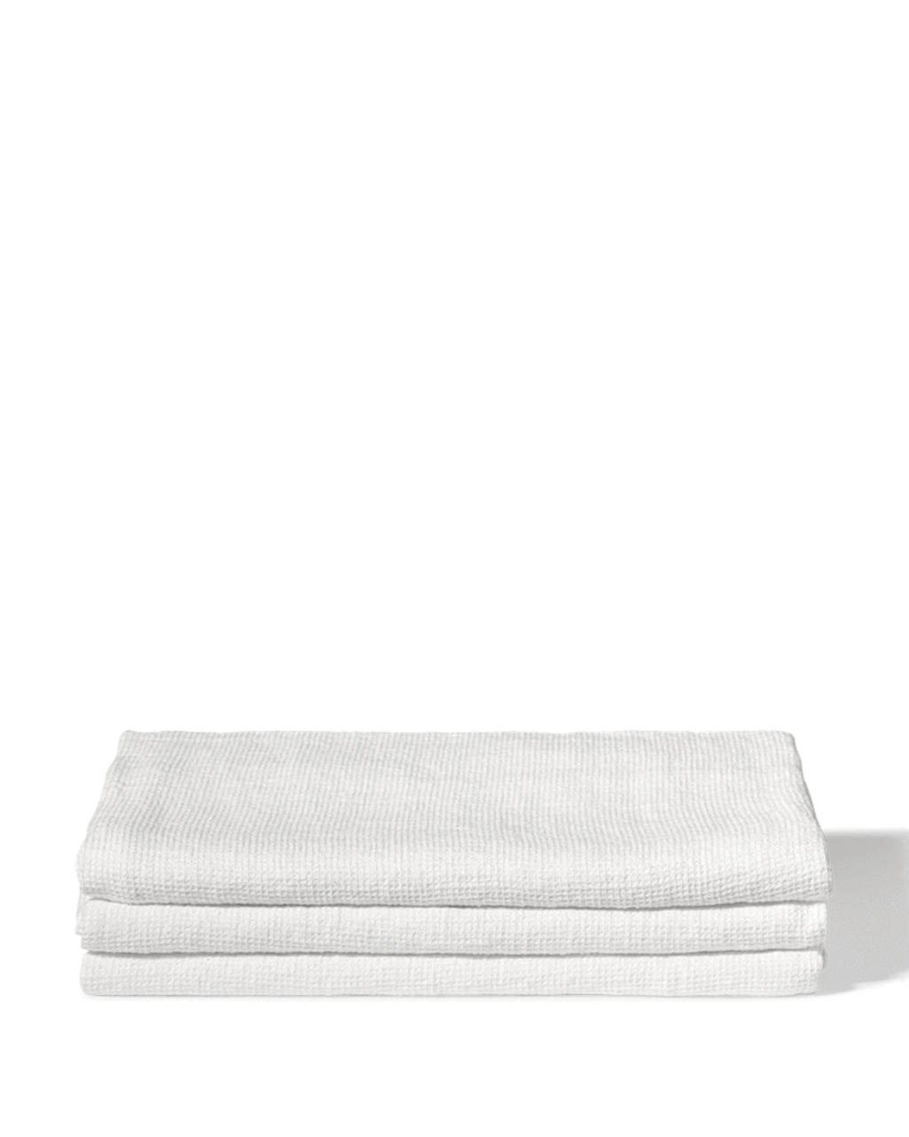 Merci - Serviette De Bain En Lin Nid D'Abeille - Blanc Optique