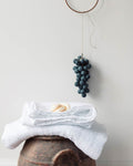 Merci - Linen bath towel - Waffle - Optical White