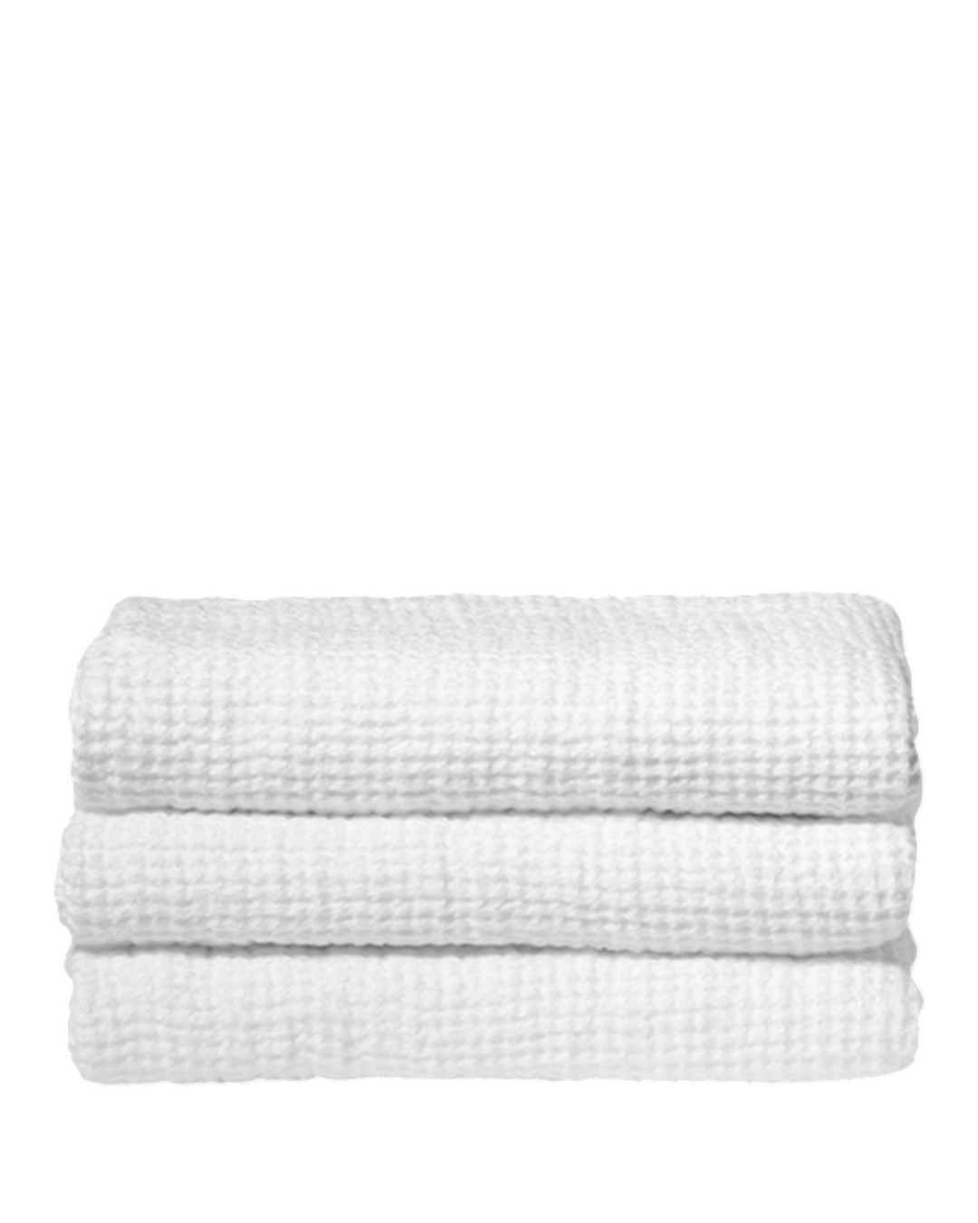 Serviette de bain Merci Paris en lin blanc optique avec texture gaufrée absorbante et moelleuse