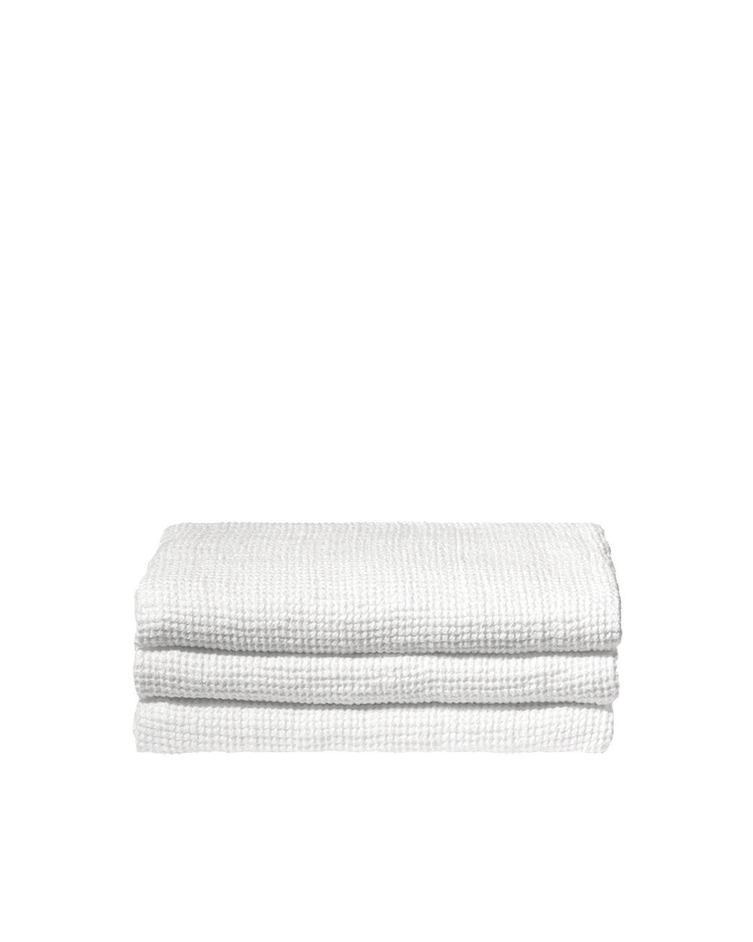 Serviette de bain Merci Paris en lin blanc optique avec texture gaufrée absorbante et moelleuse