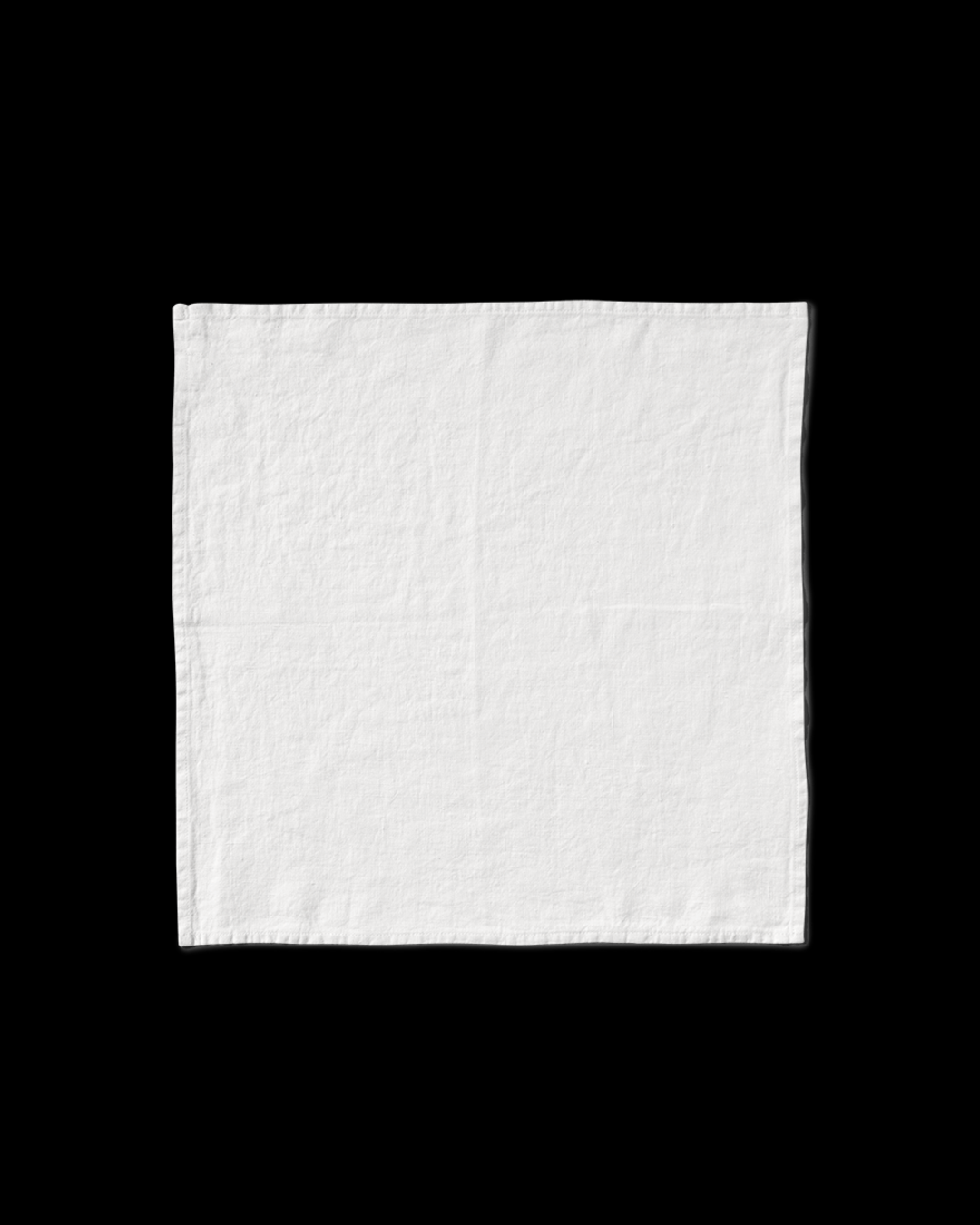 Merci - Serviette De Table En Lin Lavé - Blanc Optique