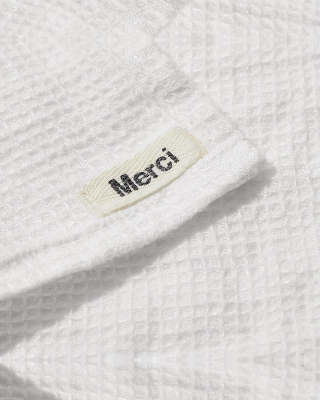 Merci - Linen guest towel - Honeycomb - Optical White