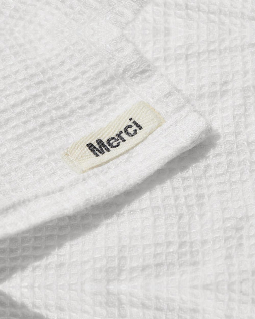 Merci - Linen guest towel - Honeycomb - Optical White