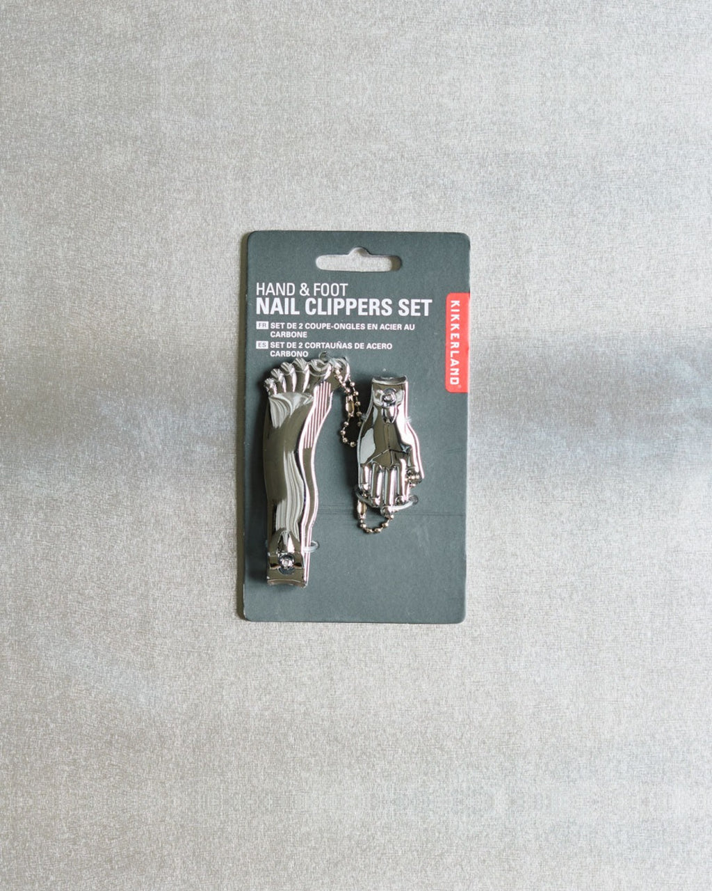 Kikkerland - Set De 2 Coupe-Ongles Pour Mains Et Pieds - Argenté